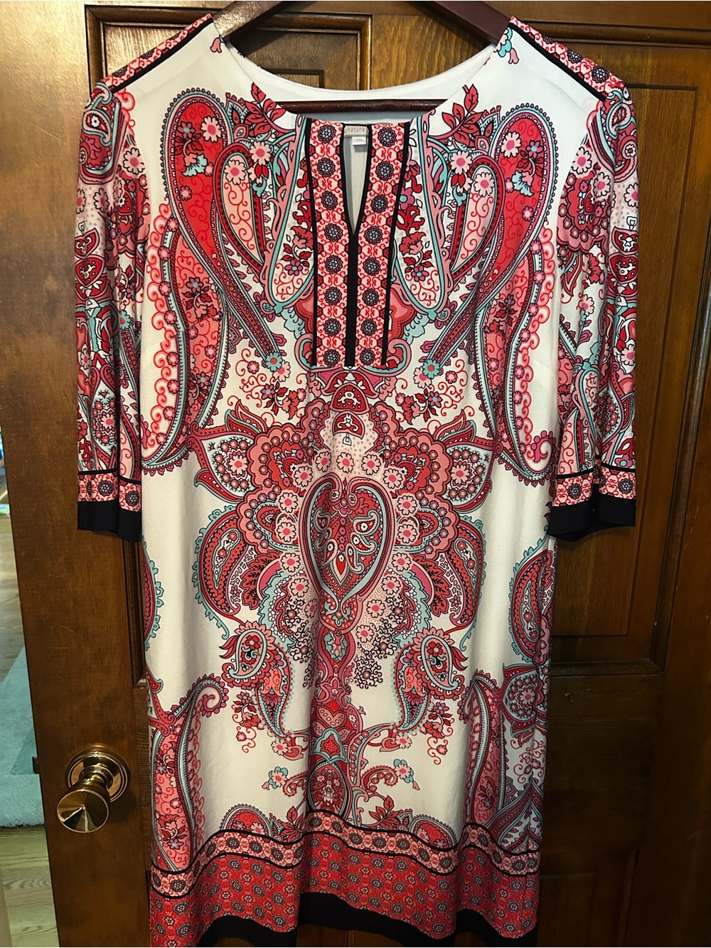 Signature Camryn Dress with Pink Paisley Print